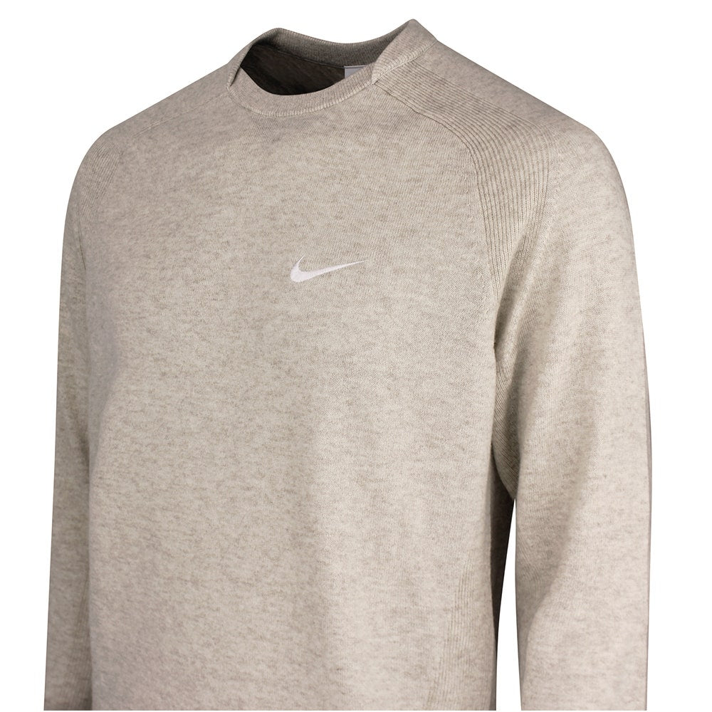 Nike Golf Jumper - NK TP Tour Logo Cashmere Crew - Limestone FA26