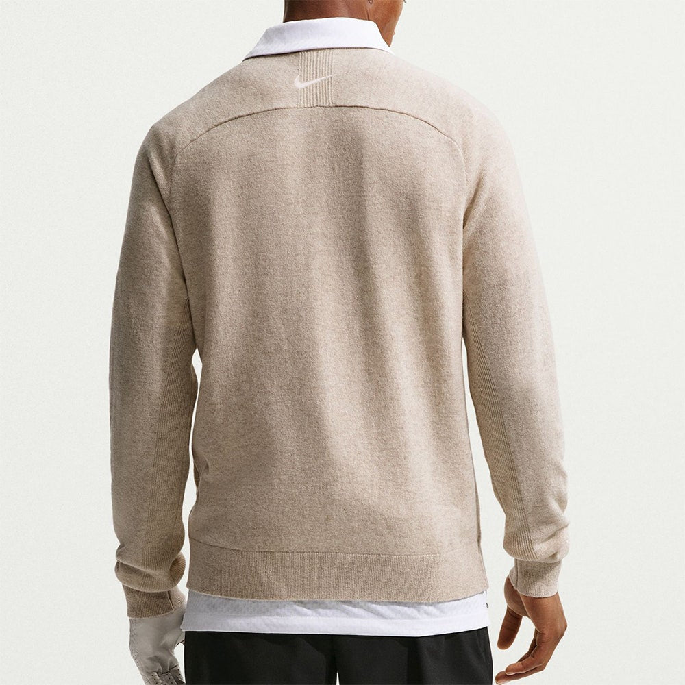 Nike Golf Jumper - NK TP Tour Logo Cashmere Crew - Limestone FA26