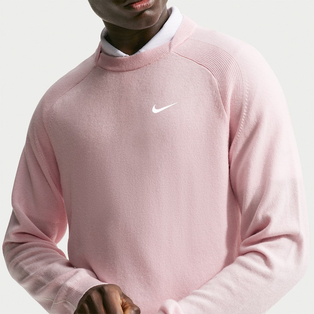 Nike Golf Jumper - NK TP Tour Logo Cashmere Crew - Pearl Pink SU26