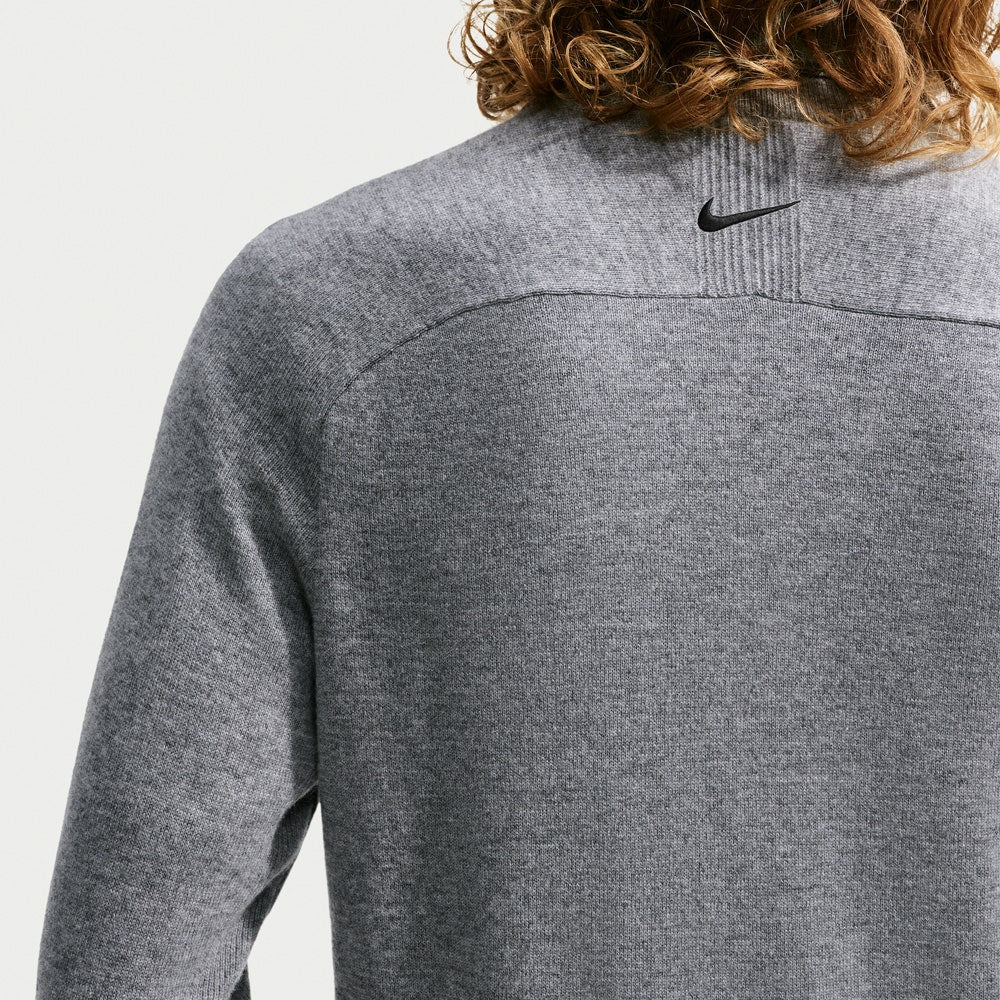 Nike Golf Jumper - NK TP Tour Logo Cashmere Crew - Wolf Grey FA26