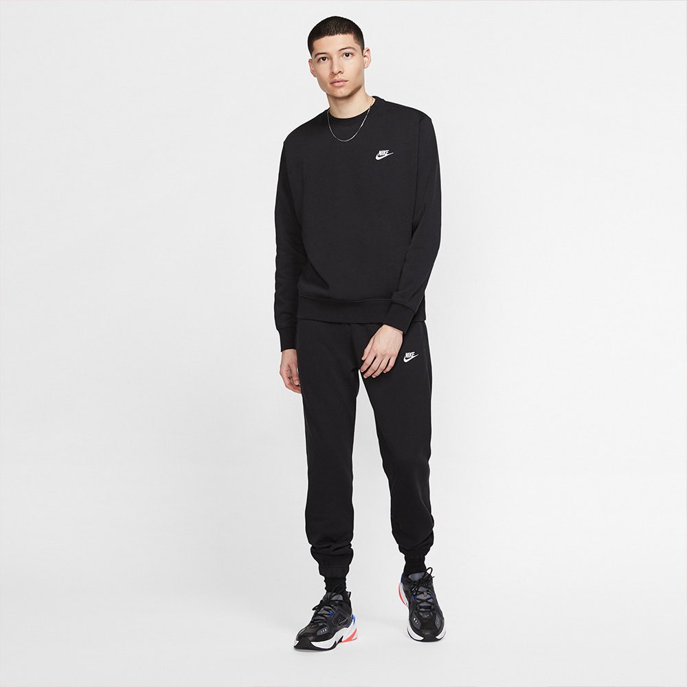 Nike Golf Jumper - NSW Club Fleece Crew Neck - Black SP25