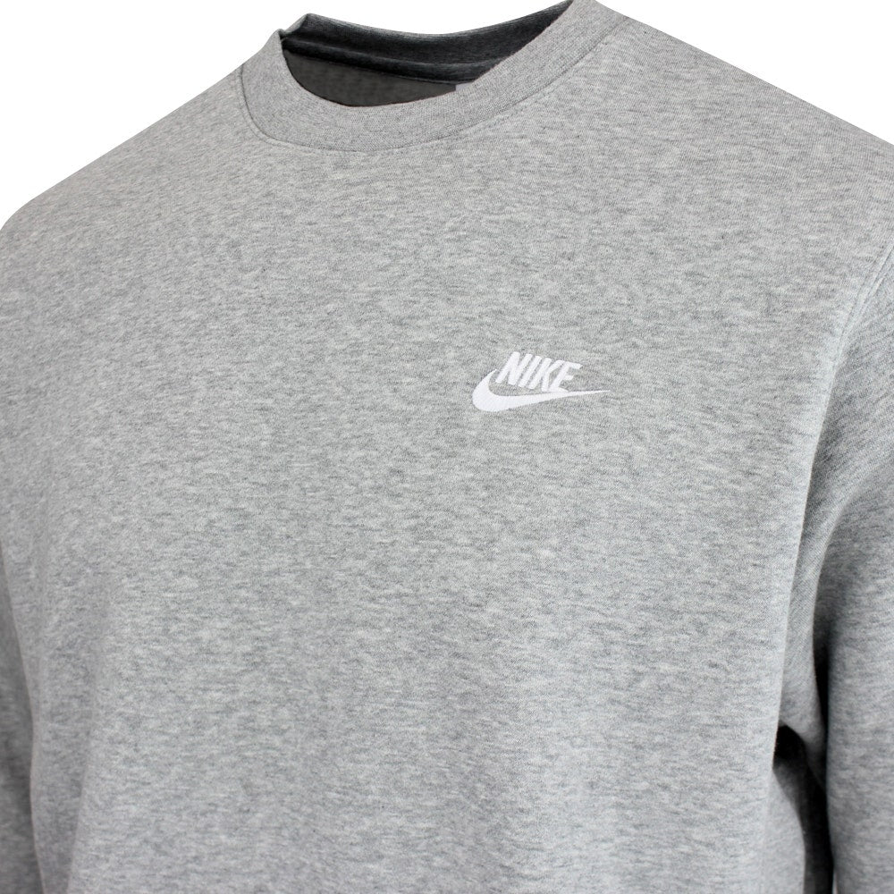 Nike Golf Jumper - NSW Club Fleece Crew Neck - Dk Grey Htr SP25