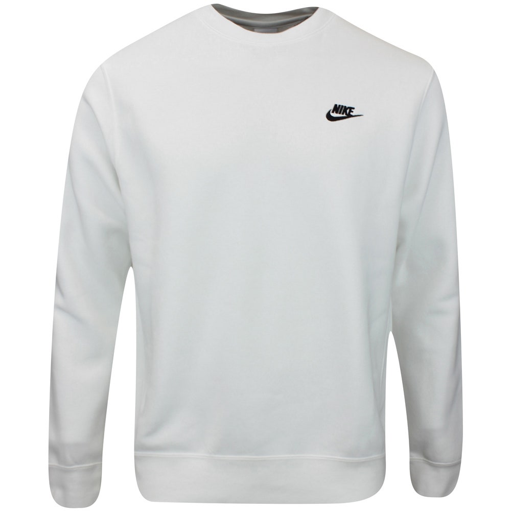 Nike Golf Jumper - NSW Club Fleece Crew Neck - White SP25