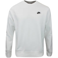 Nike Golf Jumper - NSW Club Fleece Crew Neck - White SP25