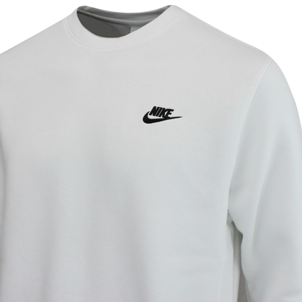 Nike Golf Jumper - NSW Club Fleece Crew Neck - White SP25