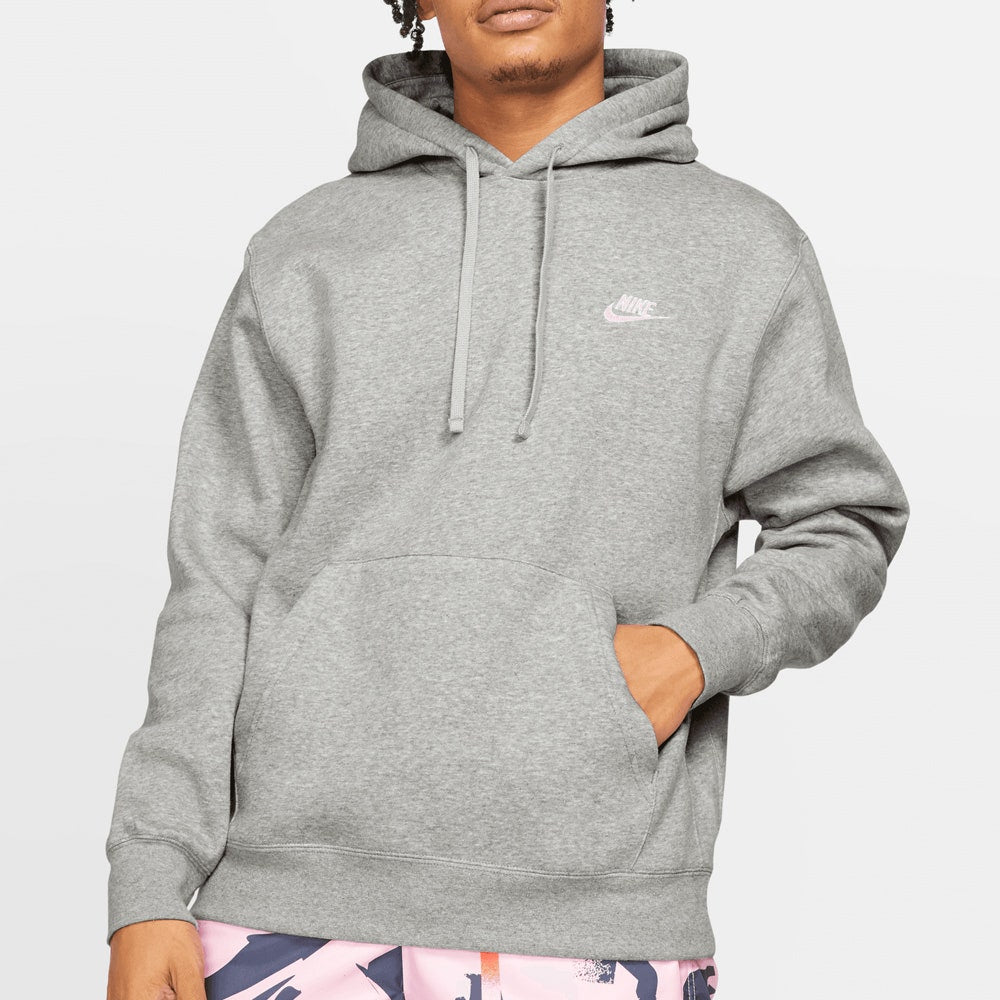 Nike Golf Pullover - NSW Club Fleece Hoodie - Dk Grey Heather SP26