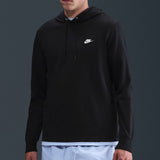 Nike Golf Pullover - NSW Knitted Club Fleece Hoodie - Black FA25