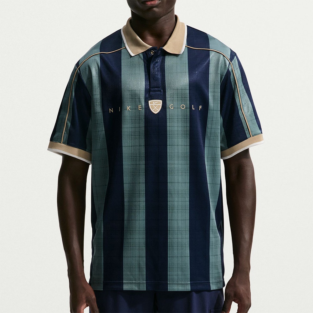 Nike Golf Shirt - NK DF Fairway Fresh Stripe Polo - Mineral Slate SP26
