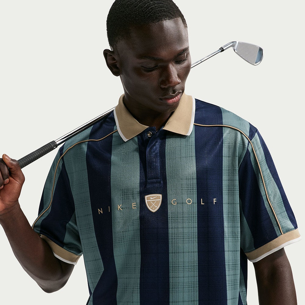 Nike Golf Shirt - NK DF Fairway Fresh Stripe Polo - Mineral Slate SP26