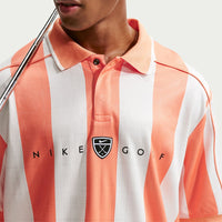 Nike Golf Shirt - NK DF Fairway Fresh Stripe Polo - Orange Frost SP26