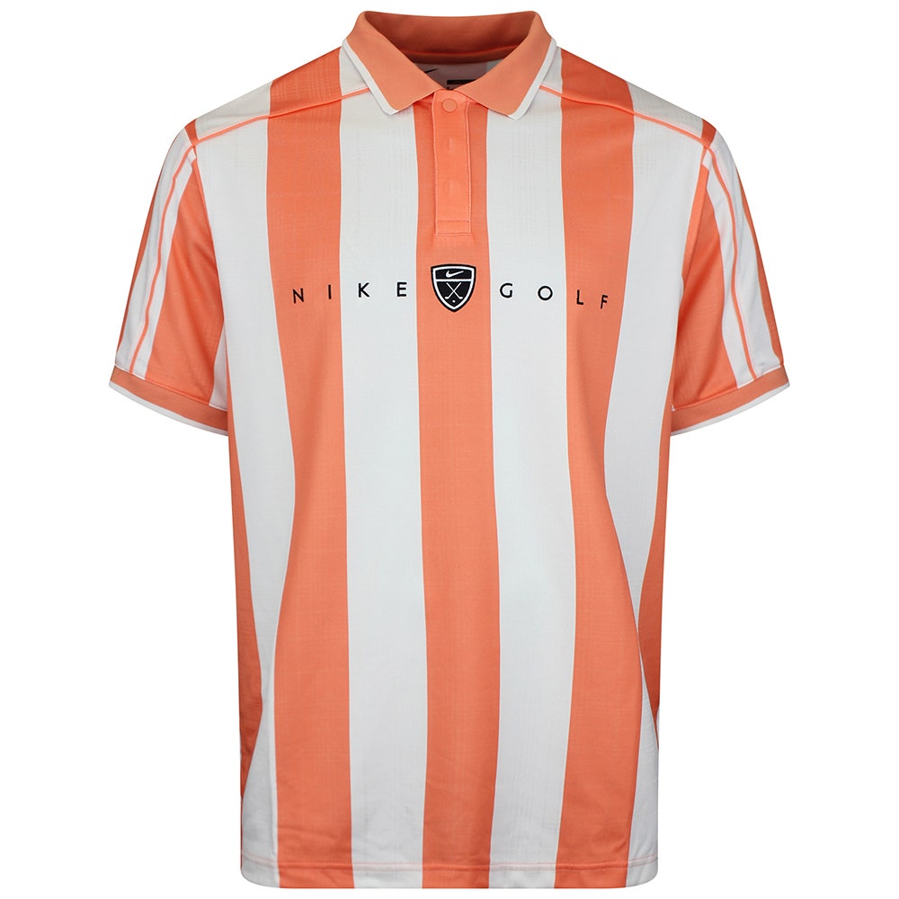 Nike Golf Shirt - NK DF Fairway Fresh Stripe Polo - Orange Frost