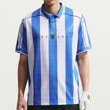 Nike Golf Shirt - NK DF Fairway Fresh Stripe Polo - Pacific Blue SU26