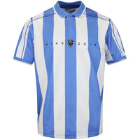 Nike Golf Shirt - NK DF Fairway Fresh Stripe Polo - Pacific Blue SU26