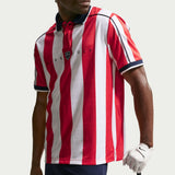 Nike Golf Shirt - NK DF Fairway Fresh Stripe Polo - Uni. Red SU26