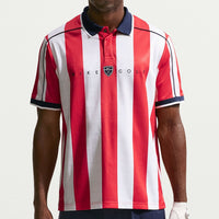 Nike Golf Shirt - NK DF Fairway Fresh Stripe Polo - Uni. Red SU26
