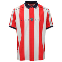 Nike Golf Shirt - NK DF Fairway Fresh Stripe Polo - Uni. Red SU26