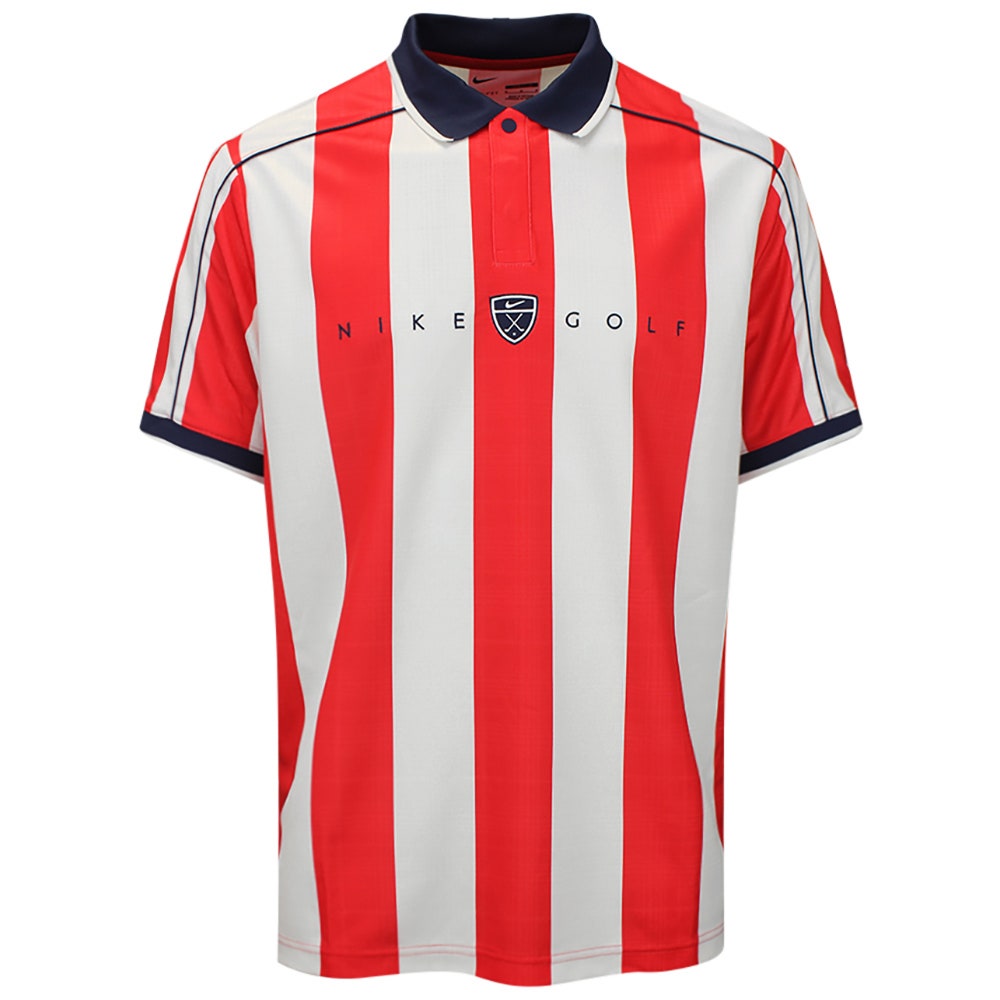 Nike Golf Shirt - NK DF Fairway Fresh Stripe Polo - Uni. Red SU26