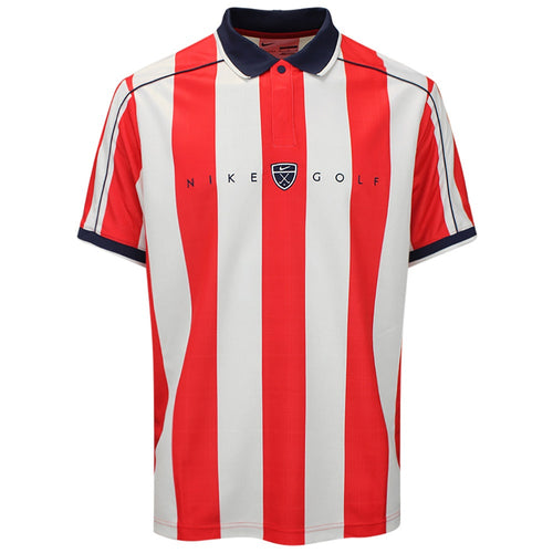Nike Golf Shirt - NK DF Fairway Fresh Stripe Polo - Uni. Red SU26