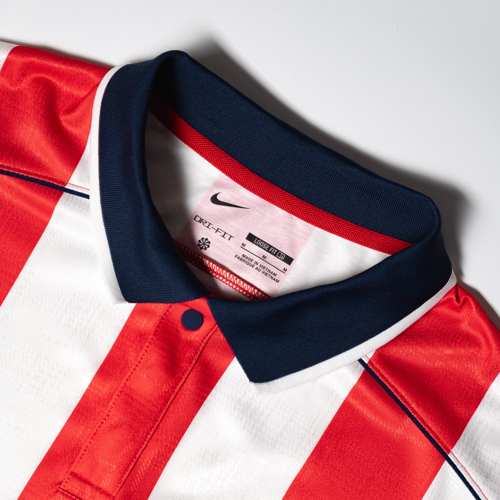 Nike Golf Shirt - NK DF Fairway Fresh Stripe Polo - Uni. Red SU26