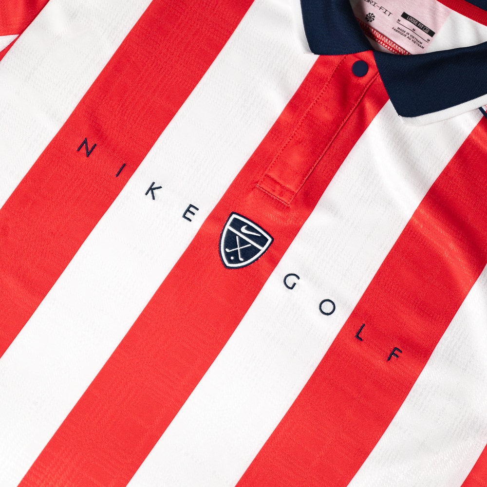 Nike Golf Shirt - NK DF Fairway Fresh Stripe Polo - Uni. Red SU26