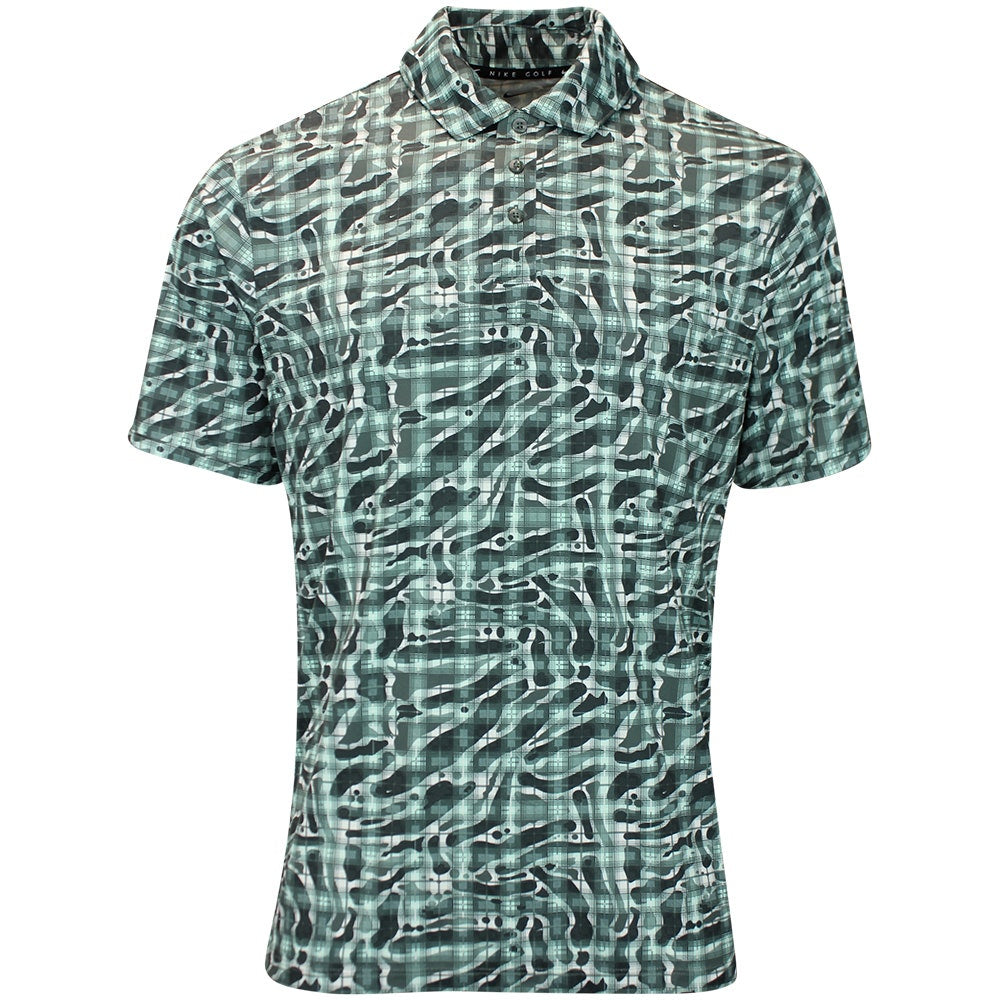 Nike Golf Shirt - NK DF Par 5 Camo Tartan Polo - Camo Green FA26