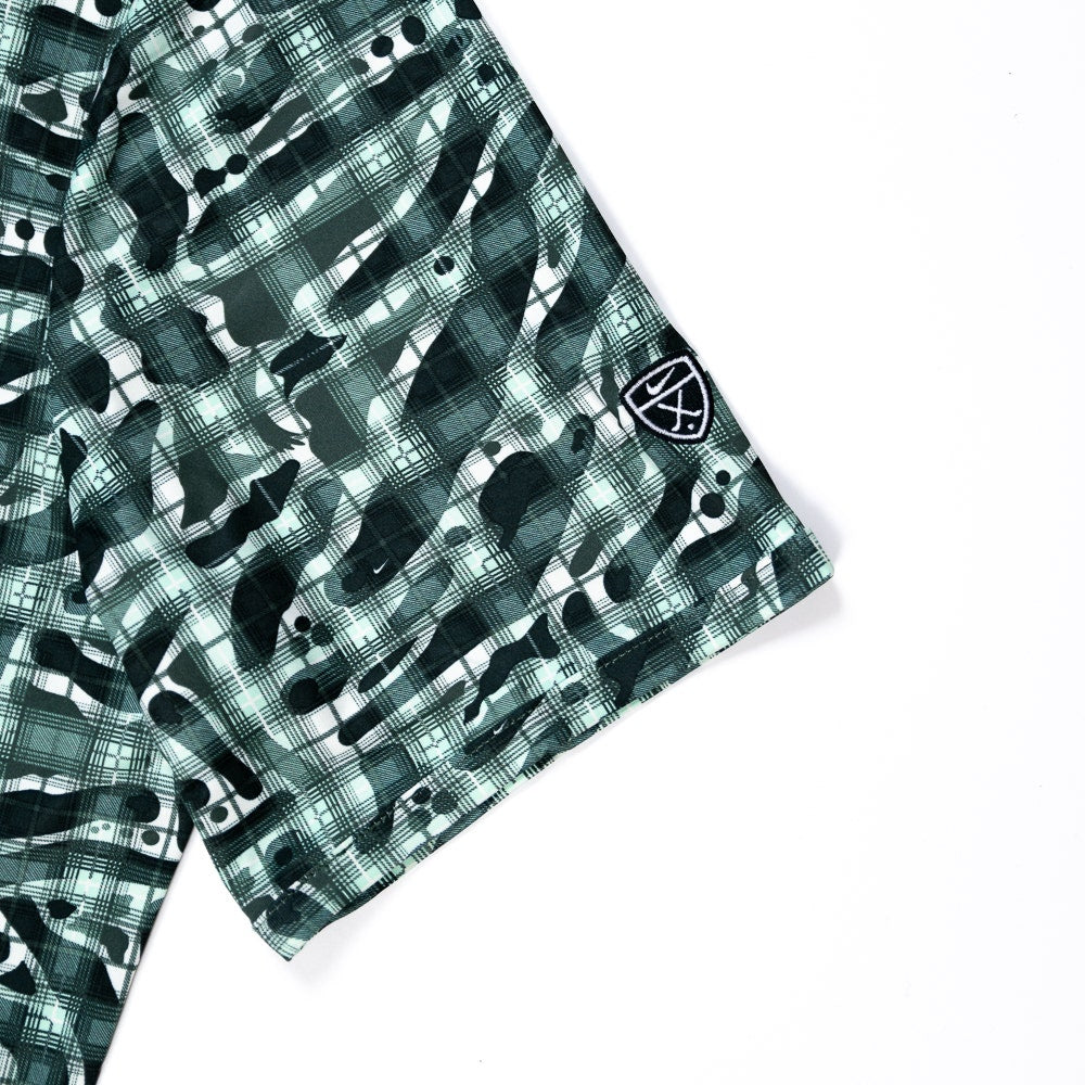 Nike Golf Shirt - NK DF Par 5 Camo Tartan Polo - Camo Green FA26