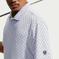 Nike Golf Shirt - NK DF Par 5 Club Print Polo - Football Grey SU26
