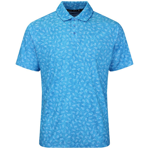 Nike Golf Shirt - NK DF Par 5 Grass Print Polo - Aurora Blue FA26
