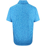 Nike Golf Shirt - NK DF Par 5 Grass Print Polo - Aurora Blue FA26