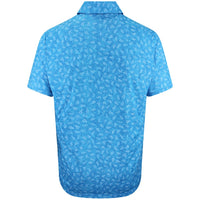 Nike Golf Shirt - NK DF Par 5 Grass Print Polo - Aurora Blue FA26