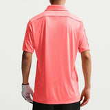 Nike Golf Shirt - NK DF Par 5 Heather Polo - Hot Lava SU26