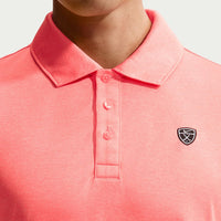 Nike Golf Shirt - NK DF Par 5 Heather Polo - Hot Lava SU26