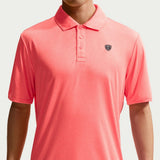 Nike Golf Shirt - NK DF Par 5 Heather Polo - Hot Lava SU26
