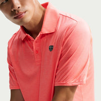 Nike Golf Shirt - NK DF Par 5 Heather Polo - Hot Lava SU26