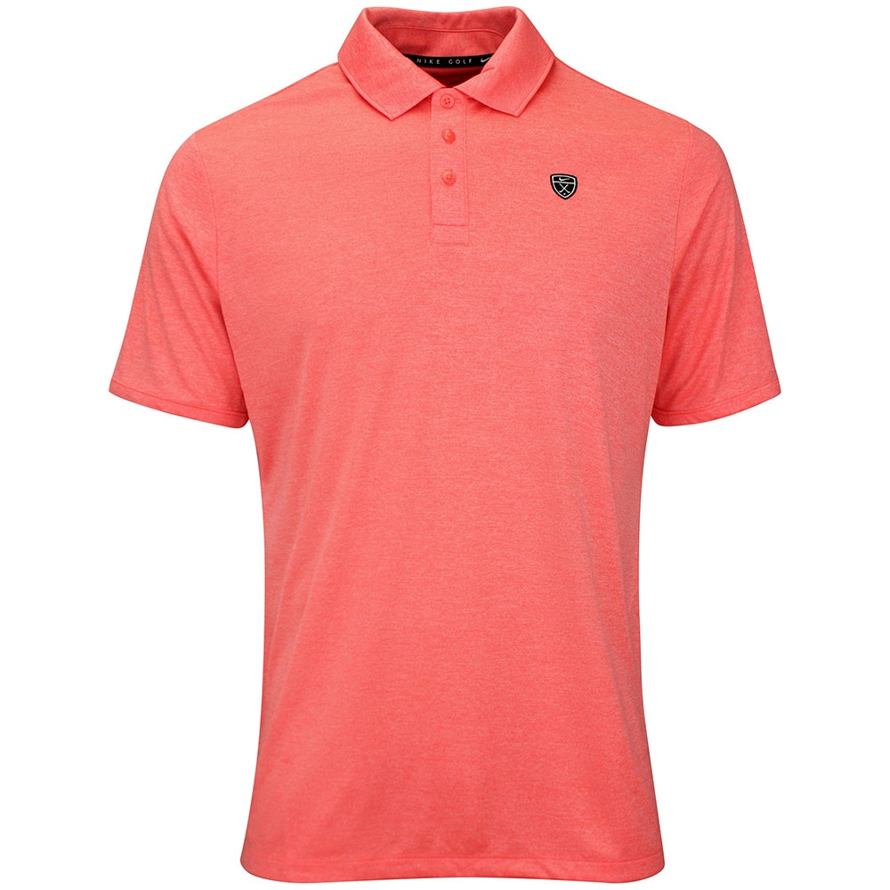 Nike Golf Shirt - NK DF Par 5 Heather Polo - Hot Lava SU26