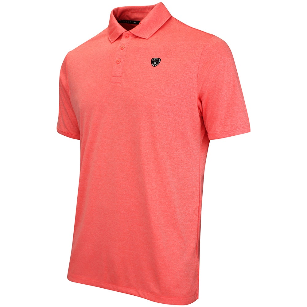 Nike Golf Shirt - NK DF Par 5 Heather Polo - Hot Lava SU26