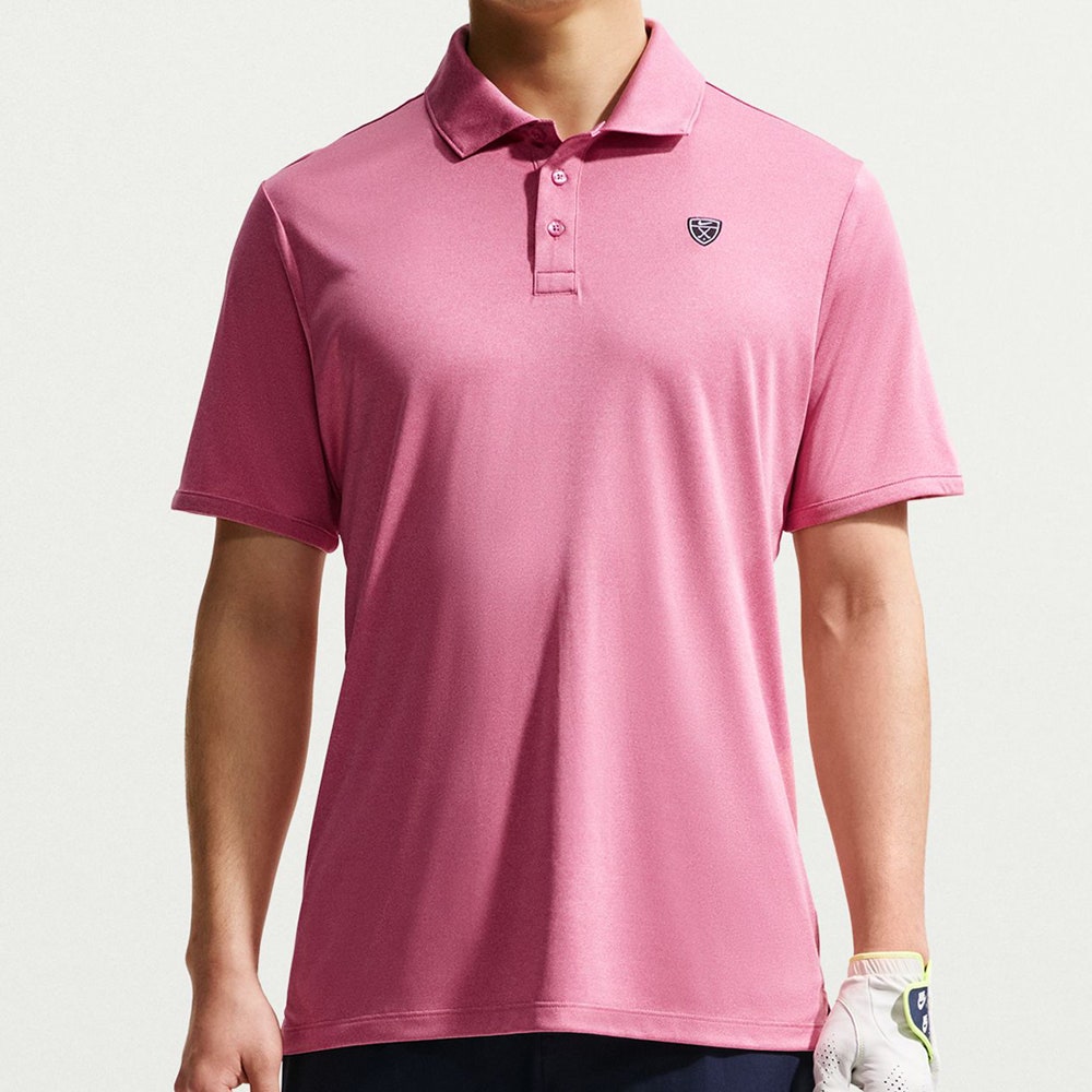 Nike Golf Shirt - NK DF Par 5 Heather Polo - Peony SU26