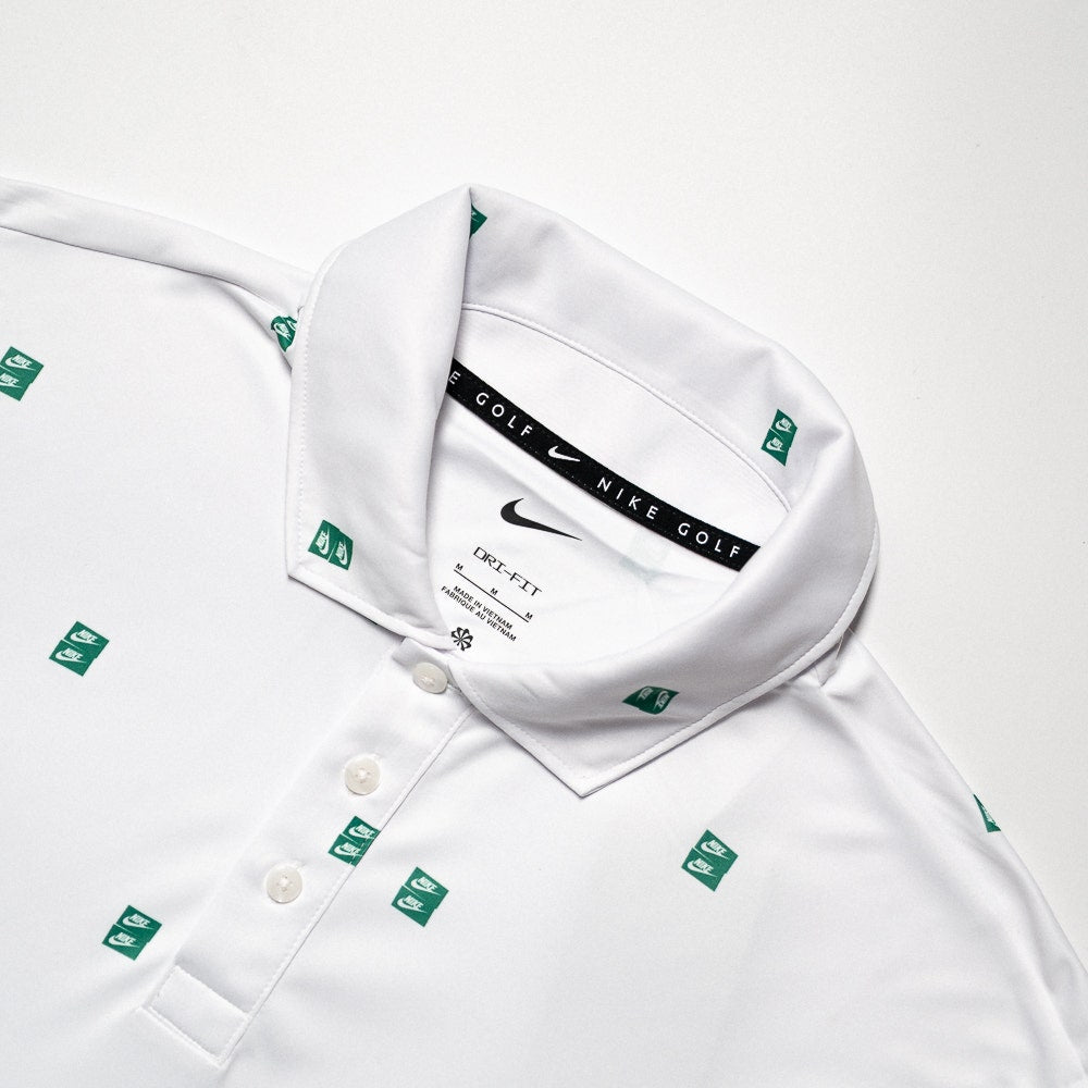 Nike Golf Shirt - NK DF Par 5 Seve Stack Polo - White - Malachite SP26