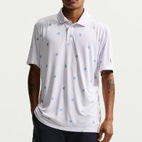 Nike Golf Shirt - NK DF Par 5 Seve Stack Polo - White - Work Blue SU26
