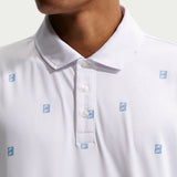 Nike Golf Shirt - NK DF Par 5 Seve Stack Polo - White - Work Blue SU26