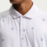 Nike Golf Shirt - NK DF Par 5 Seve Stack Polo - White - Work Blue SU26