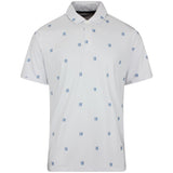 Nike Golf Shirt - NK DF Par 5 Seve Stack Polo - White - Work Blue SU26