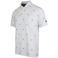 Nike Golf Shirt - NK DF Par 5 Seve Stack Polo - White - Work Blue SU26