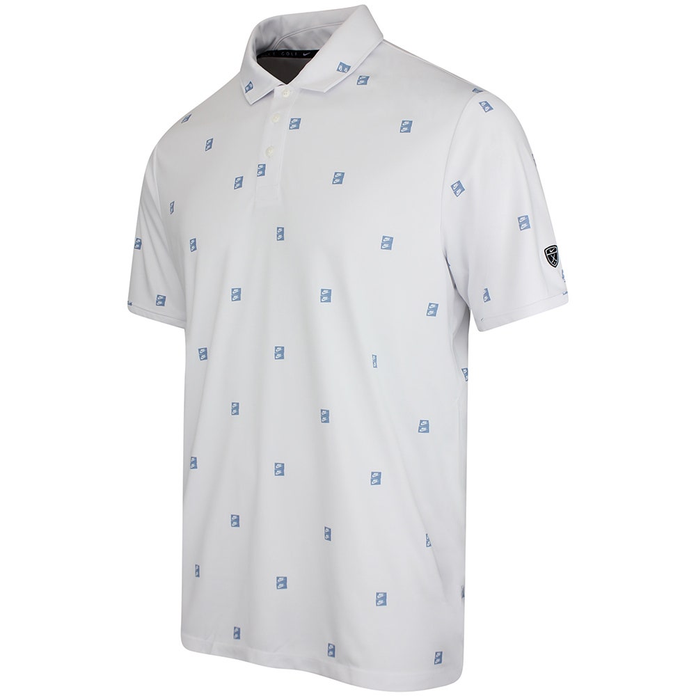 Nike Golf Shirt - NK DF Par 5 Seve Stack Polo - White - Work Blue SU26