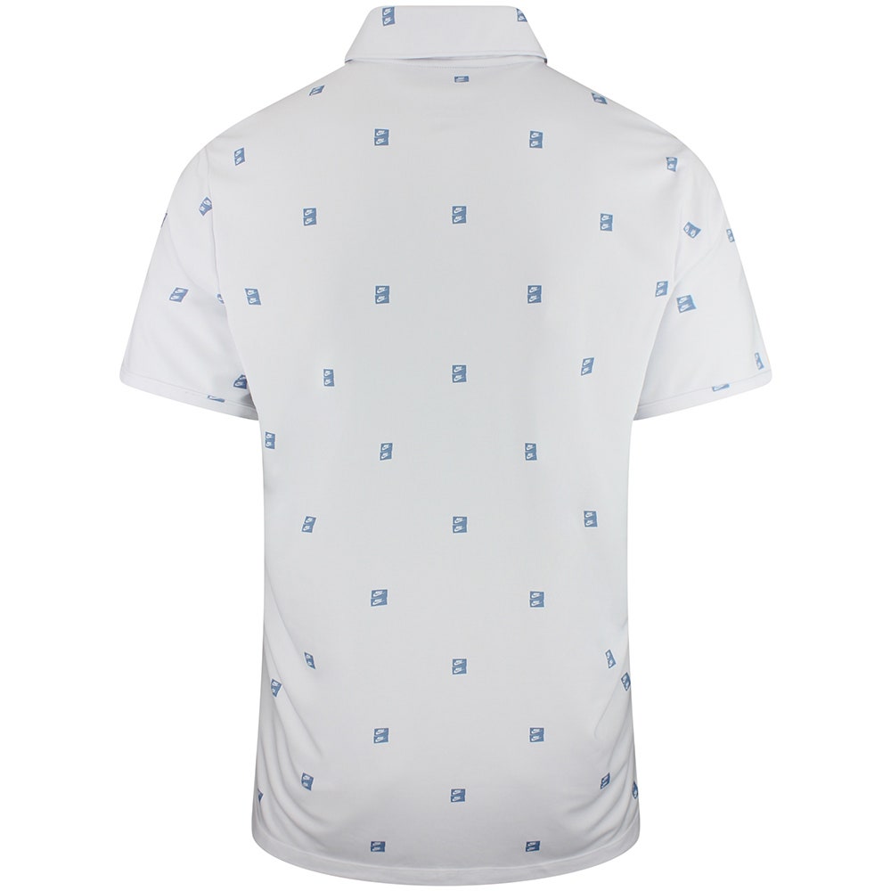 Nike Golf Shirt - NK DF Par 5 Seve Stack Polo - White - Work Blue SU26