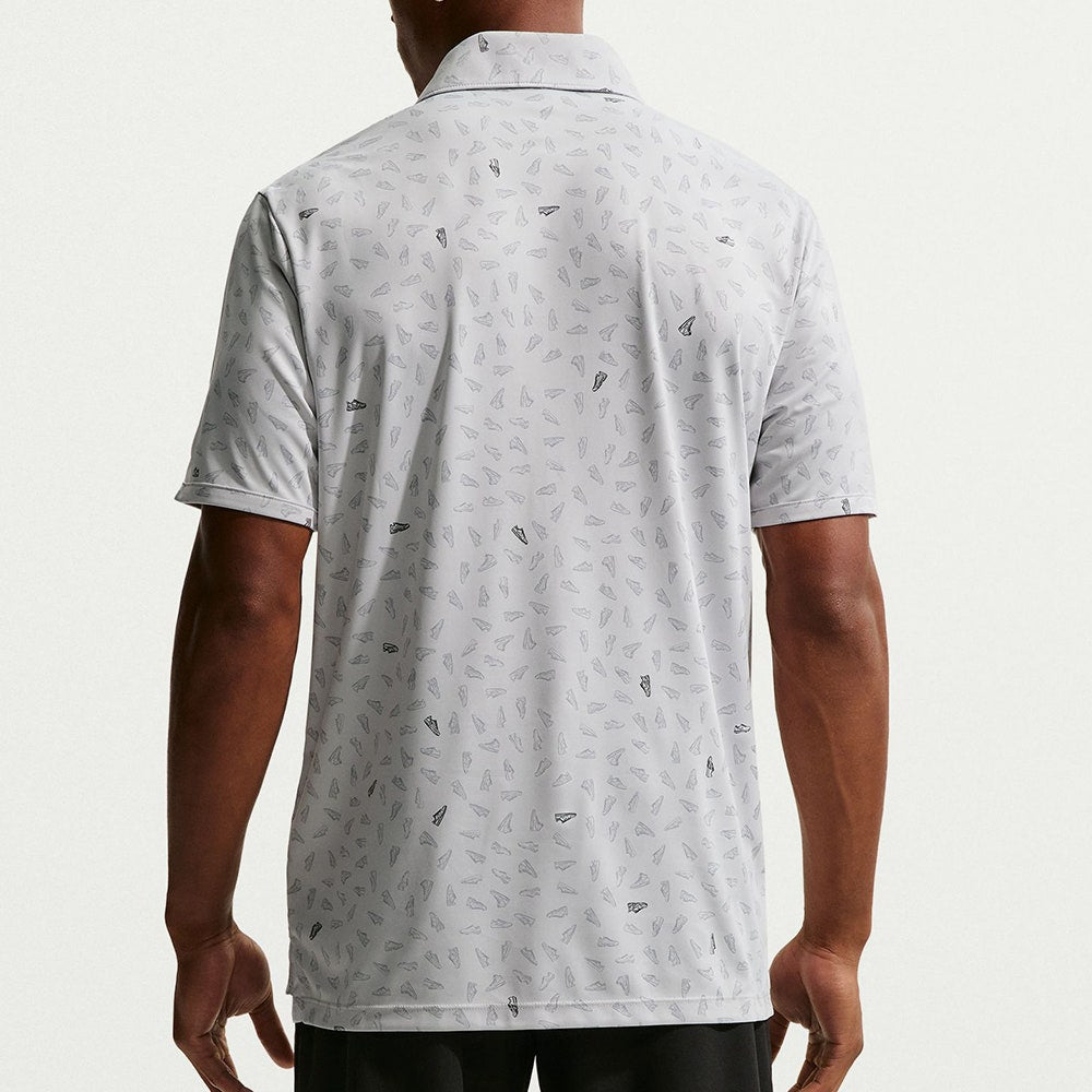 Nike Golf Shirt - NK DF Par 5 Shoe Print Polo - Photon Dust SU26