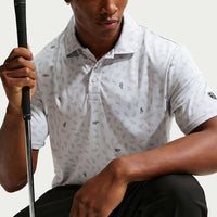 Nike Golf Shirt - NK DF Par 5 Shoe Print Polo - Photon Dust SU26