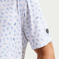 Nike Golf Shirt - NK DF Par 5 Shoe Print Polo - White SP26