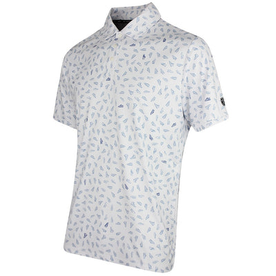 Nike Golf Shirt - NK DF Par 5 Shoe Print Polo - White SP26