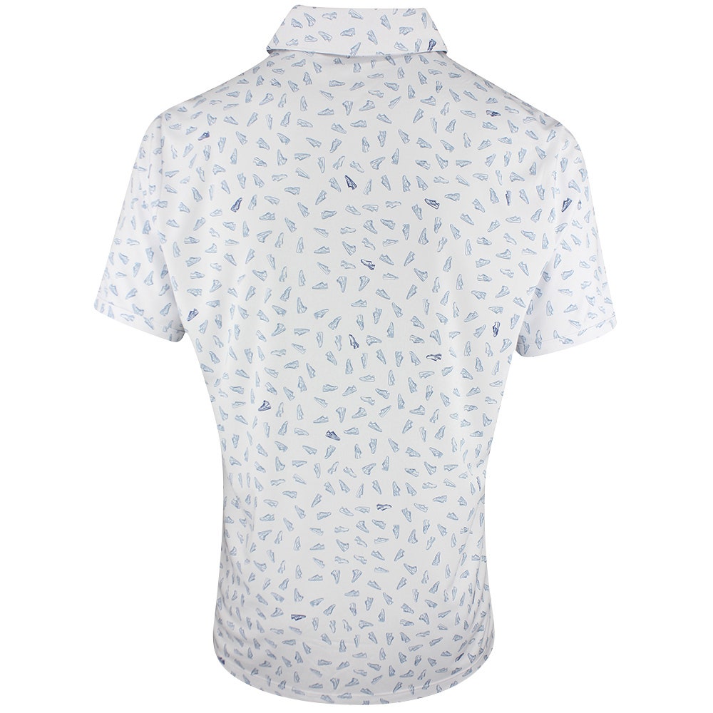 Nike Golf Shirt - NK DF Par 5 Shoe Print Polo - White SP26